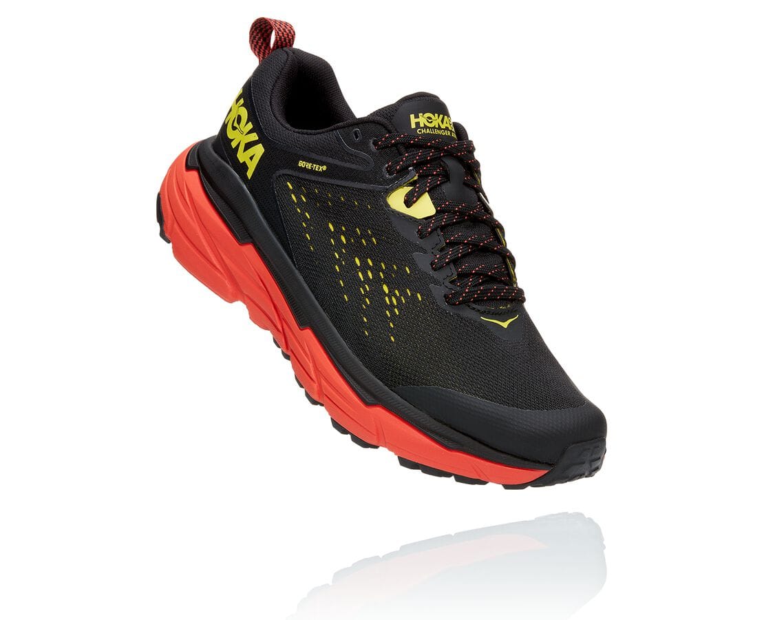 Pantofi Alergare Trail Hoka One One Challenger Atr 6 Gore-Tex Barbati - Negrii / Verzi | Romania SUQ